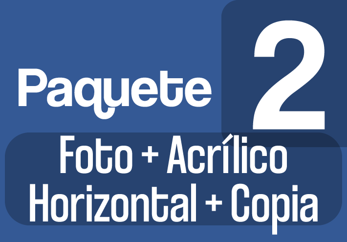Paquete 2 C - Foto + Acrilico Horizontal + Copia