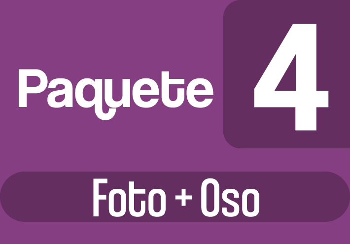 Paquete 4 C - Foto + Oso