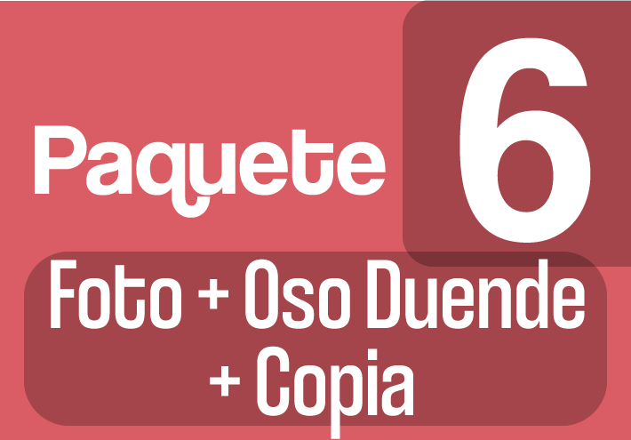 Paquete 6 C - Foto + Oso Duende + Copia